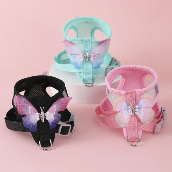 Pet Butterfly Cute Breathable Harness Set
