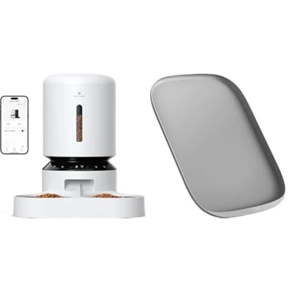 WiFi Pet Feeder for 2 Cats or Dogs with APP Control 5L - Timed and Adjustable Meal Splitter