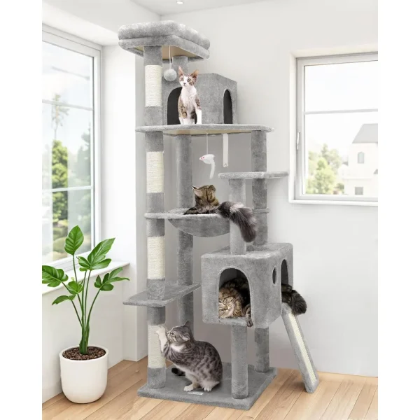 Extra Large Heavy Duty Indoor Cat Tower with Scratching Post.