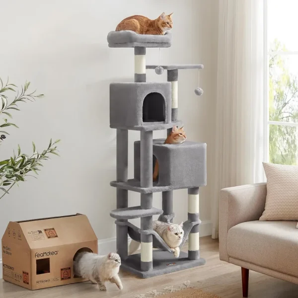 61-Inch Cat Tower for Indoor Cats,